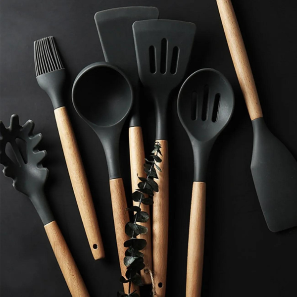 12-Piece Nonstick Silicone Kitchen Utensil Kit