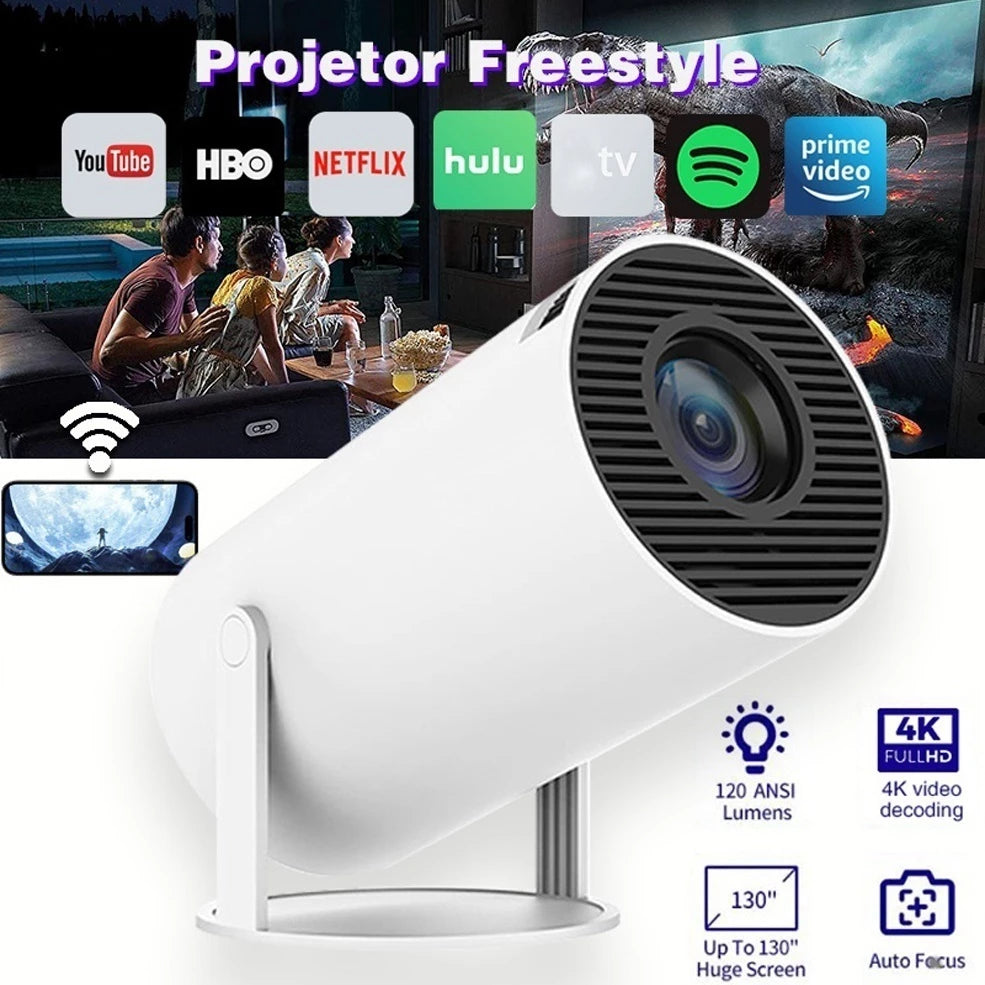 HY300 4K HD Android Portable Wi-Fi Projector – Smart Cinema