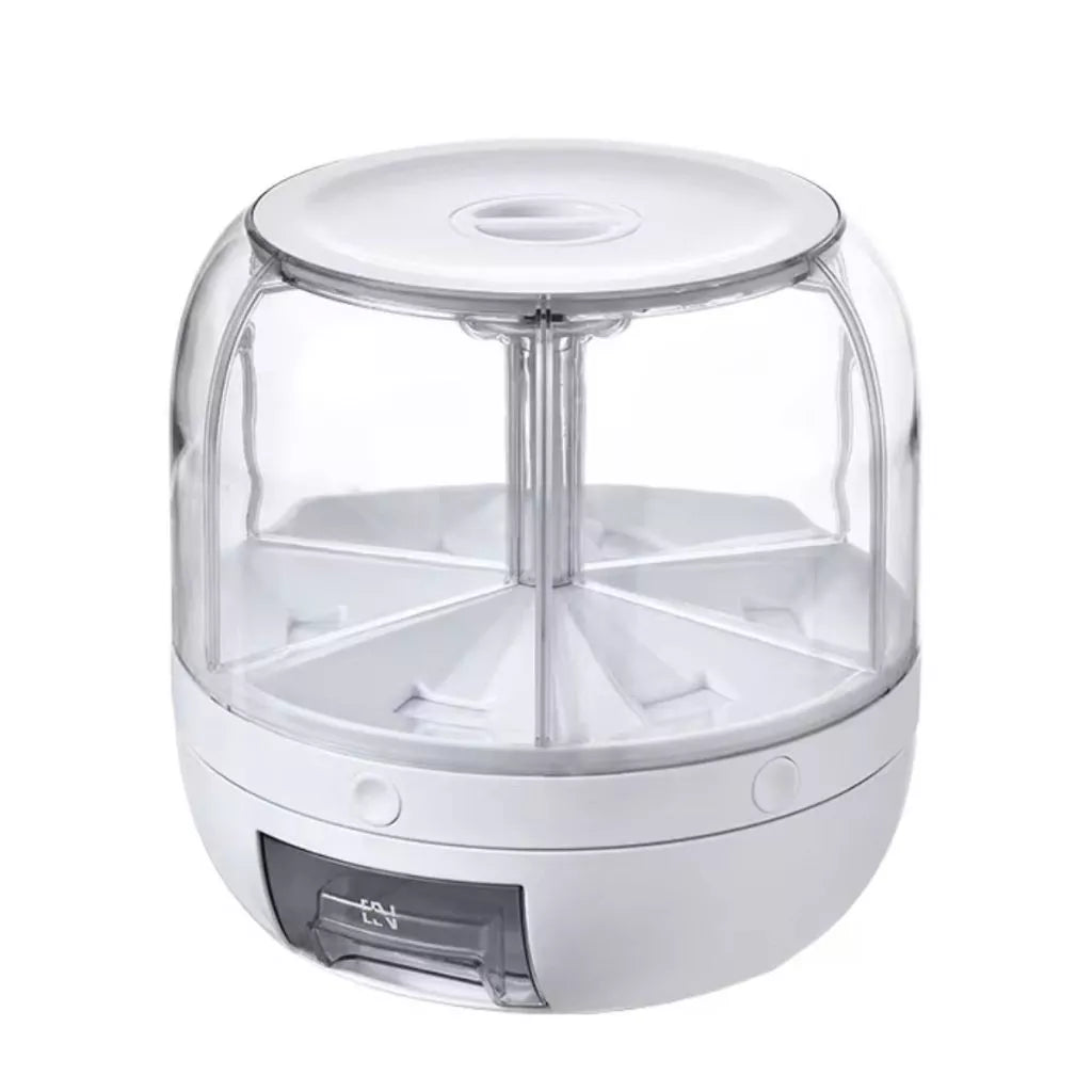 Dispenser Giratório para Grãos e Cereais Premium – 6 Divisões