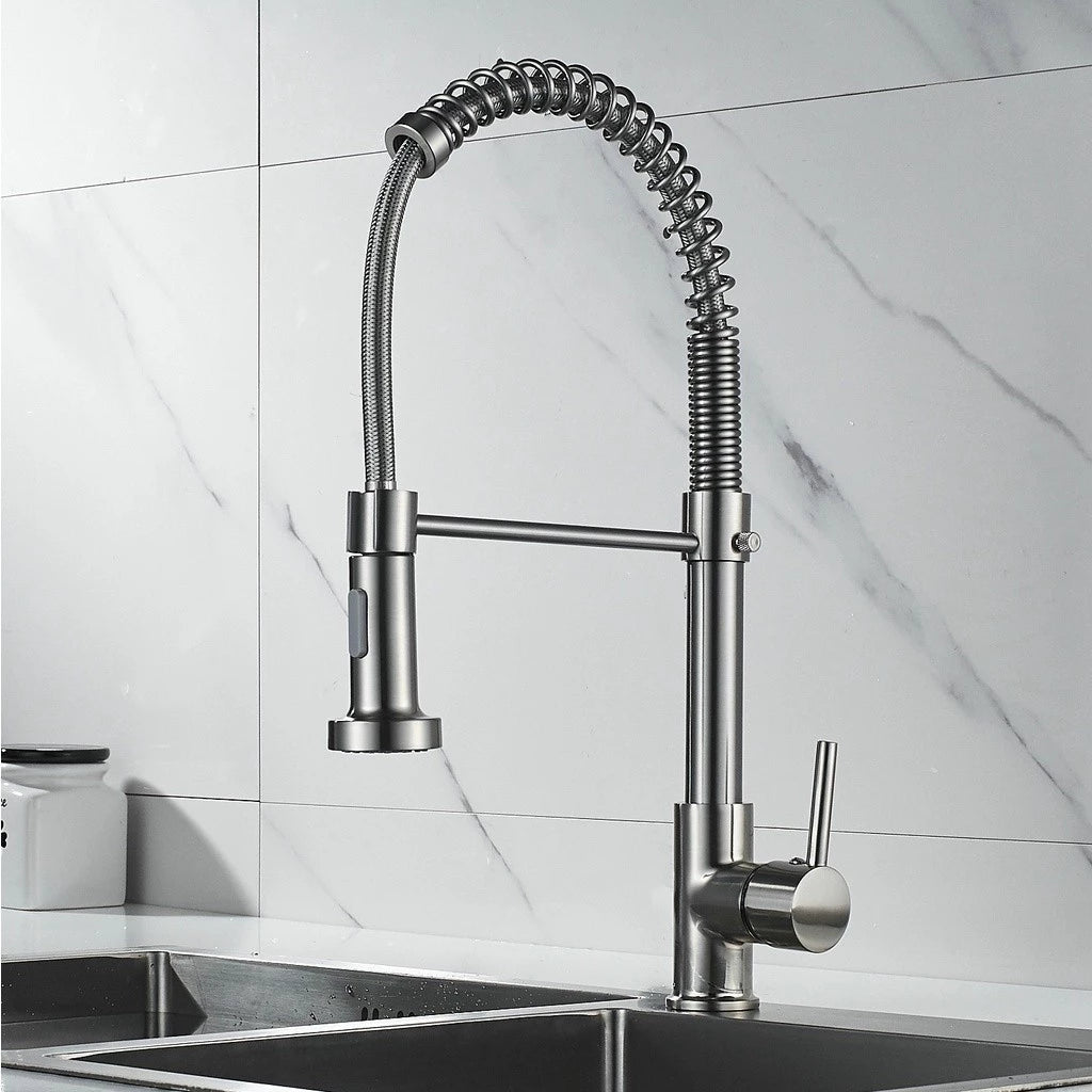 Luxury Gourmet Kitchen Faucet with Shower and 360° Swivel – Hot and Cold Single Lever