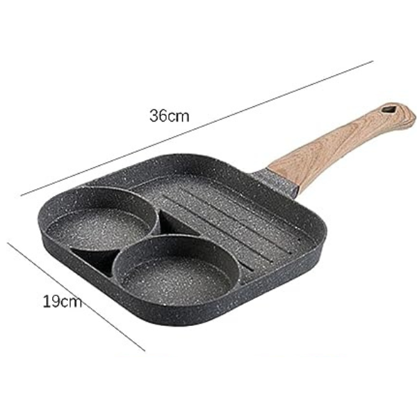 Non-Sticky 3-Compartment Frying Pan™ - A Revolution in Your Kitchen!