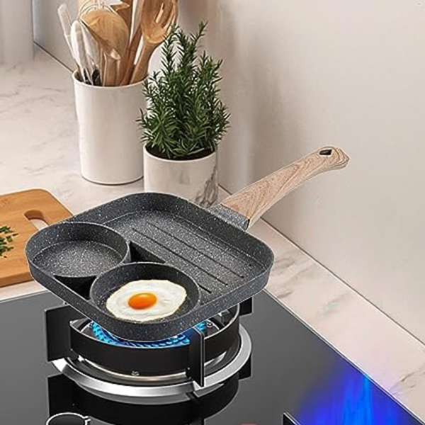 Non-Sticky 3-Compartment Frying Pan™ - A Revolution in Your Kitchen!