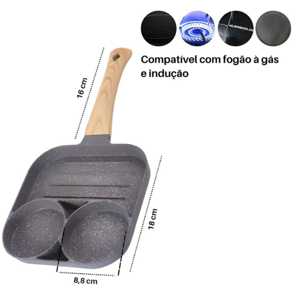 Non-Sticky 3-Compartment Frying Pan™ - A Revolution in Your Kitchen!
