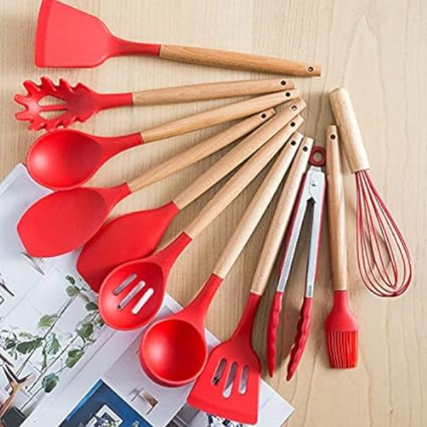 12-Piece Nonstick Silicone Kitchen Utensil Kit