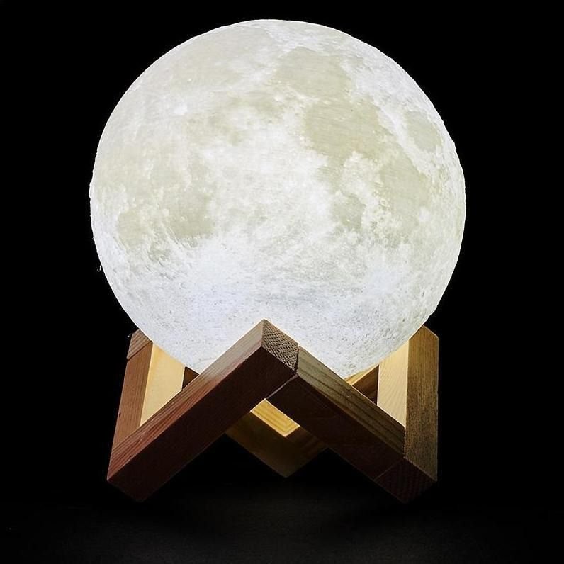 Moon Light™ - Decorative 3D Full Moon USB Lamp with Stand