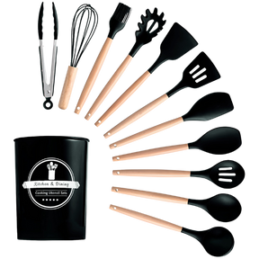 12-Piece Nonstick Silicone Kitchen Utensil Kit