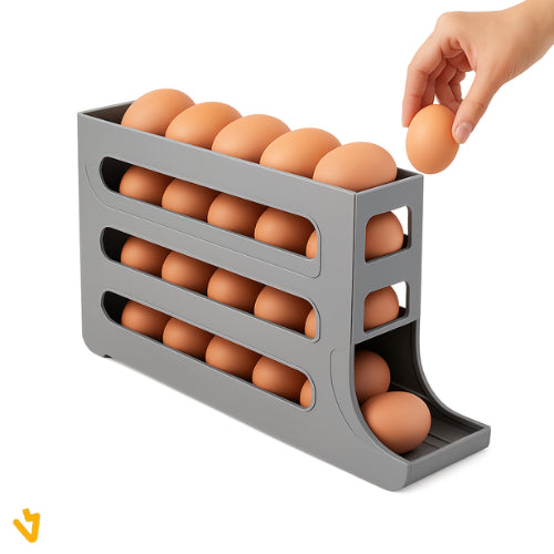 4-Tier Rolling Egg Holder – Organizer for up to 30 Eggs