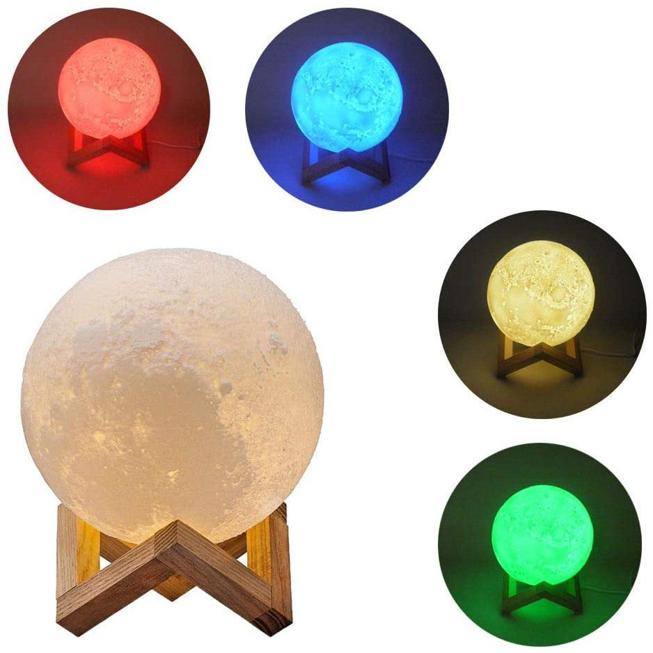Moon Light™ - Decorative 3D Full Moon USB Lamp with Stand