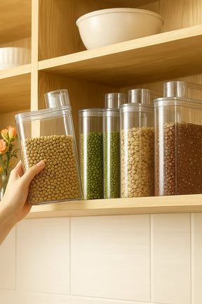 Airtight Container with Dispenser Spout and Premium Measuring Cup – 2 Liters