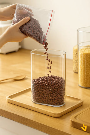 Airtight Container with Dispenser Spout and Premium Measuring Cup – 2 Liters