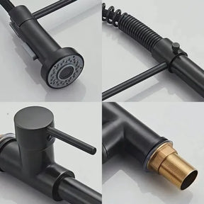 Luxury Gourmet Kitchen Faucet with Shower and 360° Swivel – Hot and Cold Single Lever