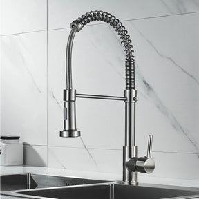 Luxury Gourmet Kitchen Faucet with Shower and 360° Swivel – Hot and Cold Single Lever