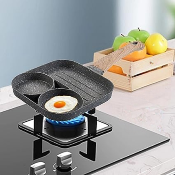 Non-Sticky 3-Compartment Frying Pan™ - A Revolution in Your Kitchen!