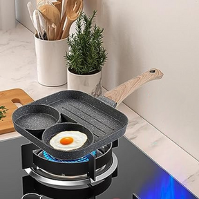 Non-Sticky 3-Compartment Frying Pan™ - A Revolution in Your Kitchen!