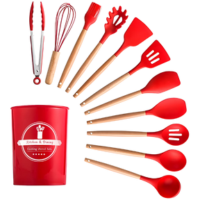 12-Piece Nonstick Silicone Kitchen Utensil Kit